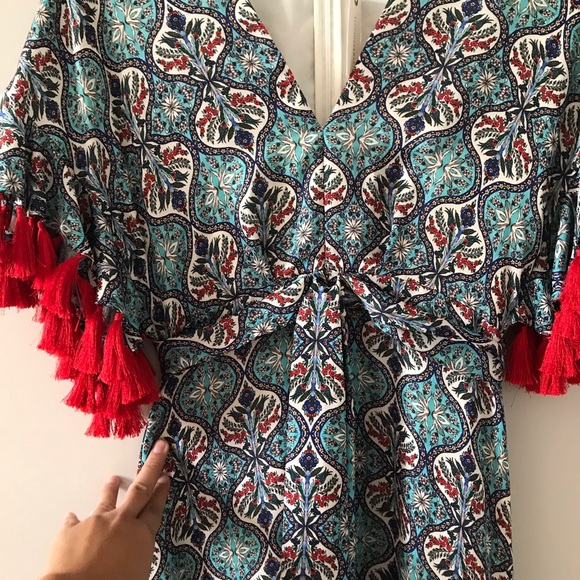 NWT Anthropologie Sachin & Babi Tassel Maxi Dress 0 - Picture 7 of 14